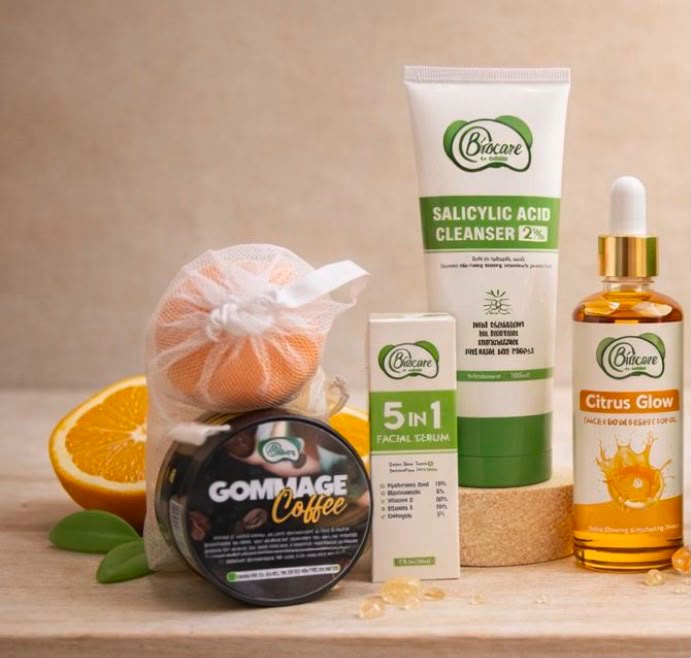 Kit Visage Anti Hyperpigmentation — 5 soins anti-taches : salicylique 2 %, sérum 5 en 1, Citrus Glow