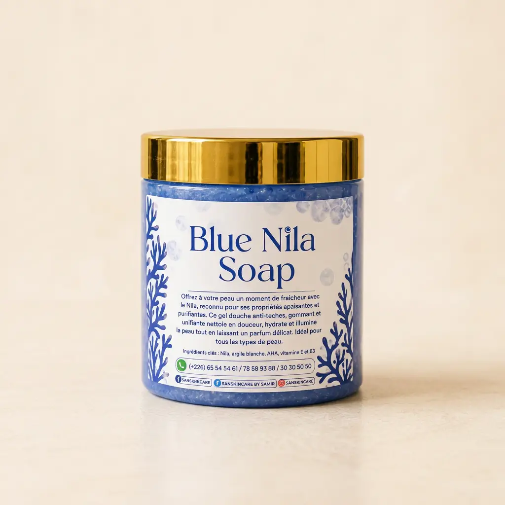 Blue Nila Soap — Argile blanche, AHA & Nila