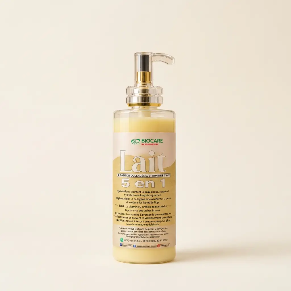 Lait 5 en 1 — Collagène, vitamines C & E
